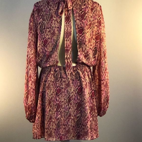 Bar III Pink and Purple Backless Dress - Picture 5 of 11